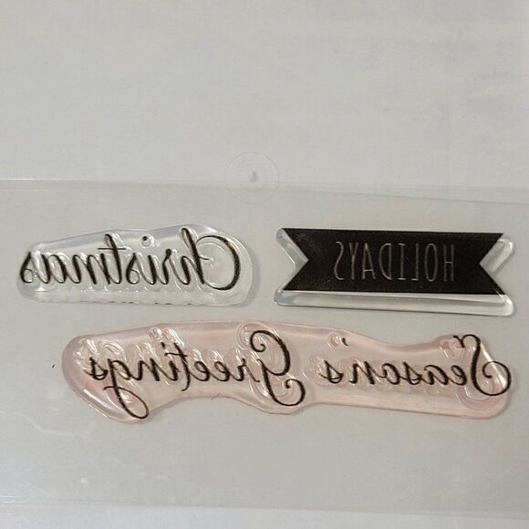 Stampin' Up Rubber Mount Stamp Sets 12 Days of Christmas & Watercolor Winter Too - Picture 8 of 12